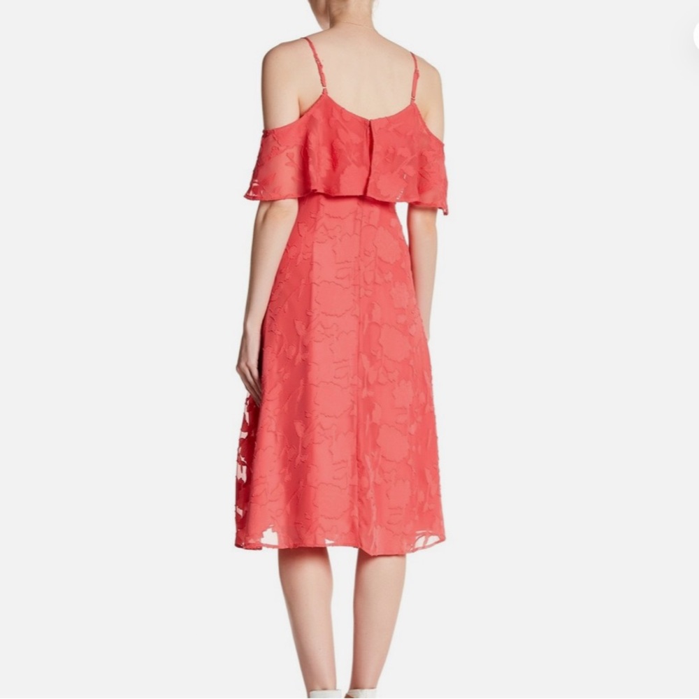 CeCe Women's Terra Red Cold Shoulder Dress - Picture 2 of 6